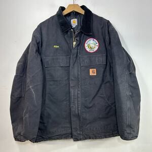 Vintage Carhartt Arctic Jacket C26 BLK Black Size XL Quilt Lined Coat Alaska